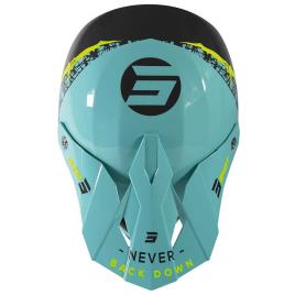 Capacete Motocross Furious Storm XL Grey / Green / Neon Yellow Glossy