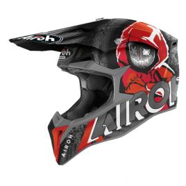 Capacete Motocross Wraap Alien L Red Matt