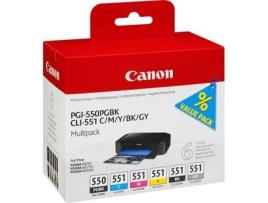 Pack 6 Tinteiros CANON PGI-550/CLI-551 (6496B005)