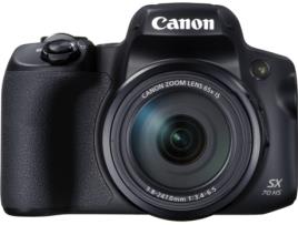 Máquina Fotográfica Compacta CANON SX70HS (Preto - 20.3 MP - ISO: 100 a 3200 - Zoom Ótico: 65x)