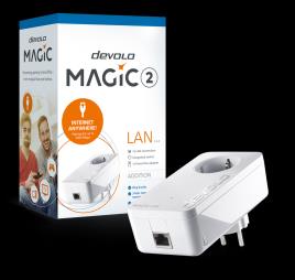 Magic 2 LAN,Adaptador adicional,Velocidade Powerline até 2400Mbps c- 1 Porta LAN- PT8259