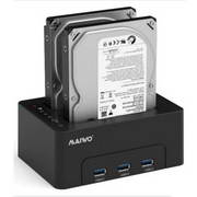 DOCKING STATION PARA 2 DISCOS RIGIDOS 2.5/3.5 SATA 3 USB 3.1 PRETA - 
