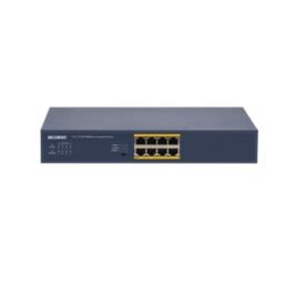 Switch  GLS5108P-AT, com 8 portas Gigabit PoE (802.3at - 30W por porta).