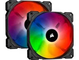 CORSAIR - Ventoinha CAIXA ADICIONAL 14X14 CORSAIR SP140 RGB PRO PACK 2 COMTROLLER