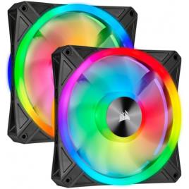 Ventoinha Corsair iCUE QL140 RGB PWM Preto 140mm (Pack 2) c