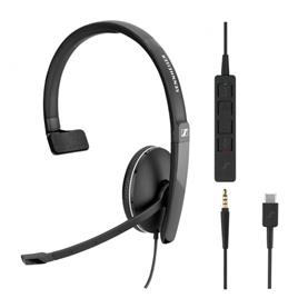 Auscultadores SENNHEISER SC 135 One-Ear USB C, 20000Hz, 115Db, Black