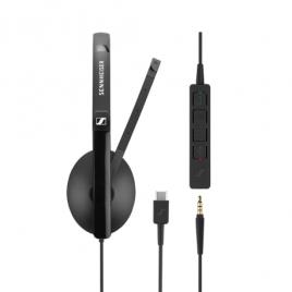 Auscultadores SENNHEISER SC 135 One-Ear USB C, 20000Hz, 115Db, Black