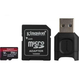 256GB microSDXC React Plus SDCR2 w/Adapter + MLPM Reader