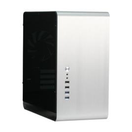 Caixa Micro-ATX Jonsbo UMX3 Prata, Lateral Acrilico