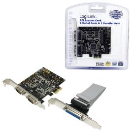 Logilink Para Pc0033 Pci-e 2 Serial + Paralelo Expansão Cartão One Size Black / Silver