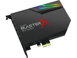 CREATIVE - Placa de Som BLASTERX AE-5 PLUS PRETA RGB AURORA PCIE