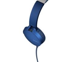 Auscultadores Com fio SONY MDR-XB550AP (On Ear - Microfone - Azul)