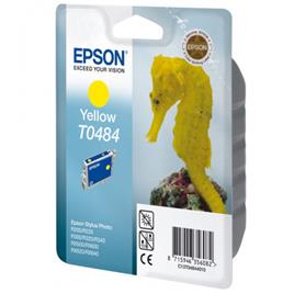 Tinteiro EPSON T0484 Amarelo - Stylus Photo R200/220/300/320/340, RX64/500/600/620