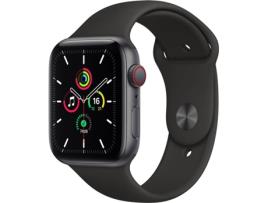 APPLE Watch SE 44 mm Cellular Cinza, Preto Sport Band