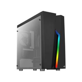 CAIXA AEROCOOL BOLT MINI MICRO-ATX, RGB 13 MODES, FULL SIDE WINDOW, 1X 8CM REAR FAN