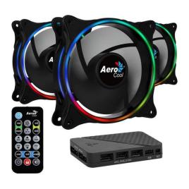 Ventoinha AEROCOOL ECLIPSE 12 PRO, 3X 12CM ARGB ECLIPSE FANS,H66F HUB,REMOTE CONTROL - ECLIPSE12PRO