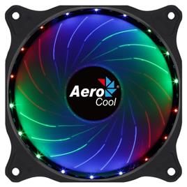 VENTOINHA AEROCOOL COSMO 12  FRGB, 12cm fixed rgb led, 18 leds, curved blades, 1000rpm