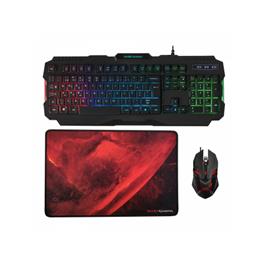 Combo MARS GAMING 3em1 - Teclado RGB Layout PT + Rato 4000DPI RGB + Tapete 350x250x3 - MCP118PORTU