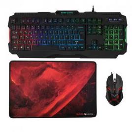 COMBO  3EM1 - TECLADO RGB LAYOUT PT   RATO 4000DPI RGB   TAPETE 350X250X3 - MCP118PORTU