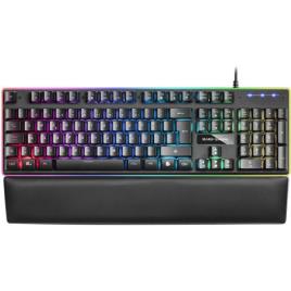 TECLADO MK320 FULL RGB MECÂNICO DESCANSO PARA PULSOS ALMOFADADO PT MK320PT