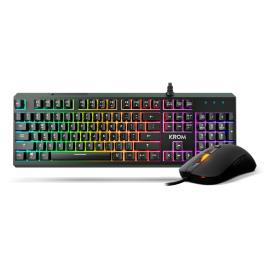 Teclado Gaming Semi Mecânico KROM KALEIDO RGB + Rato - Layout PT