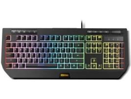 Teclado Gaming KROM Kuma RGB (Semi-mecânico - Layout Português - Preto)