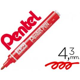 Marcador Pentel 4,3mm Permanente N50 Vermelho 12 Unidades