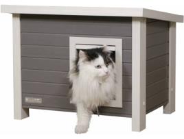 Casota para Gatos  (Cinzento - 57x45x43cm - Plástico)