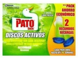 Conjunto de 2 Blocos Sanitários  Pato Discos Activ Lima Fresca Rec  (36ml)