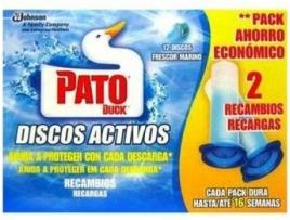 Conjunto de 2 Blocos Sanitários  Pato Discos Acti Fres Marinho Rec  (36ml)