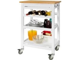 Carrinho de Cozinha  FKW16-WN (Bambu/Madeira/MDF - 58x40x90 cm)