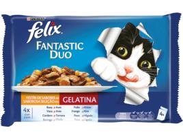 Rações para Gatos  (4 Un - 100g - Sabor: Carne)