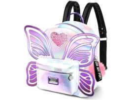 Mochila  Oh My Pop Wings Prateado (27x21x15cm)