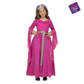 Fato Princesa Medieval Rosa 7-9 Anos