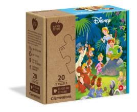 Clementoni - Puzzle 2x20 Peças Peter Pan + O Livro da Selva