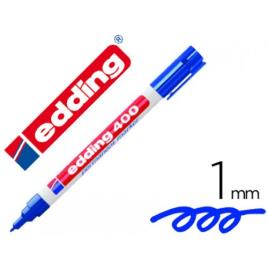 Marcador Permanente  400 Ponta Redonda 1mm Azul 10 Unid.