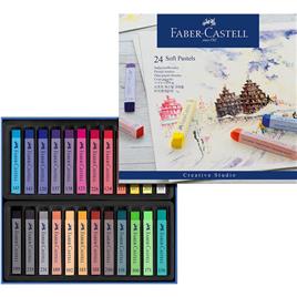 FABER-CASTELL Barras de Pastel Macio Médio Creative Studio, Embalagens de 24 Unidades