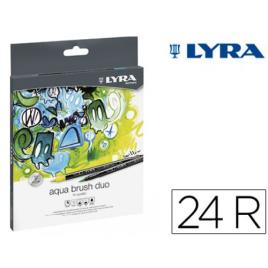 Marcador Aqua Brush Duo 24 Cores Sortidas Lyra