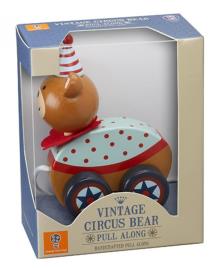 Orange Tree Toys - Urso de Puxar em Madeira Vintage Circus