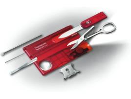 Swisscard Lite - 13 Usos Vermelho Transparente com Luz