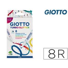 Marcador Giotto Glitter Purpurina Com 8 Unidades