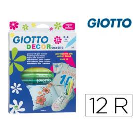 Marcador Giotto Decor Textil Com 12 Unidades