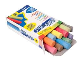 Giotto Robercolor - Caixa de Giz Colorido Revestido x10