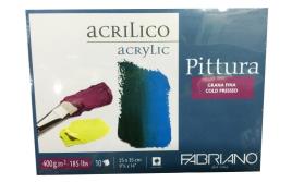 Fabriano - Bloco de Papel para Pintura Acrílica 10 Folhas