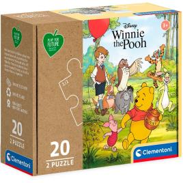 Clementoni Quebra-cabeça Peças Winnie The Pooh Disney 2x20 One Size Multicolour