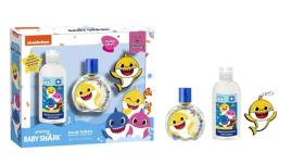 Conjunto de Eau de Toilette + Desinfetante de Mãos + Porta-chaves Baby Shark