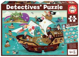 Educa - Puzzle 50 Peças Barco Pirata Detectives Puzzle