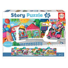 Story Puzzle 26 peças Veículos na Cidade