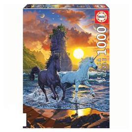 Puzzle Unicórnios na Praia 1000 peças