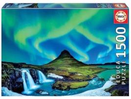 Puzzle EDUCA BORRAS Aurora Boreal En Islandia (Idade Mínima: 12 Anos - 1500 Peças)